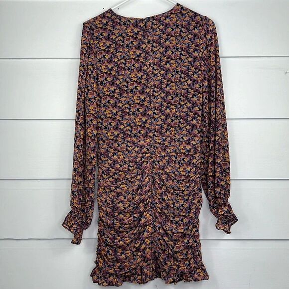 Fate Long Sleeve Ruched Floral Mini Dress Women’s Size Medium - Picture 11 of 13